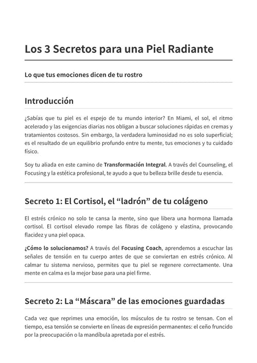 Los 3 Secretos para una Piel Radiante